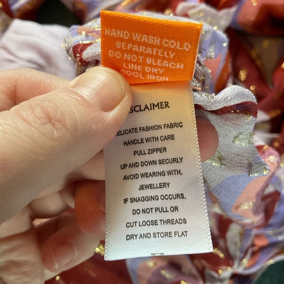 Oliphant FLIRTY SHORT DRESS- VENICE COGNAC Metallic Size S NWT Party Cocktail - Picture 15 of 15